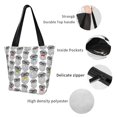 thumbnail image 3 of Tote Bag for Women/Men - Nerdy Owl Handbags Shoulder Bag Zipper Closure Shopping Travel Gym Toy Bag Beach Bag, 3 of 6