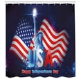 thumbnail image 3 of Ambesonne 4th of July Shower Curtain, Justice and Liberty, 69"Wx70"L, Multicolor, 3 of 3