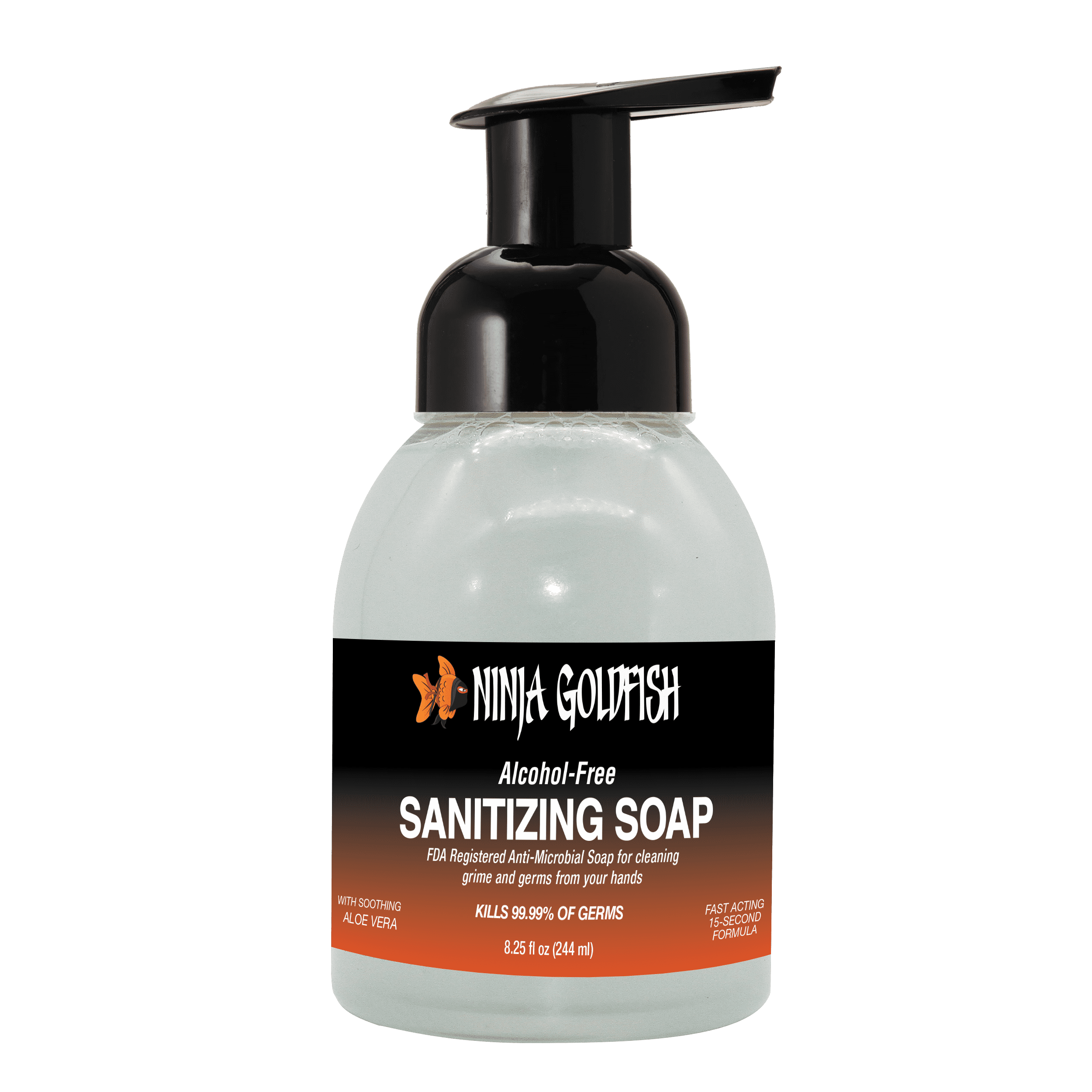 Ninja GoldFish Sanitizing Hand Soap. Formulated with Zetrisil