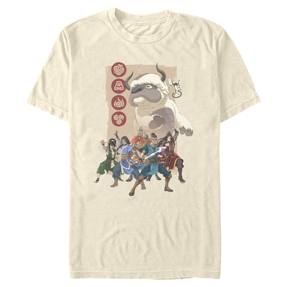 Mens Avatar Aang: The Last Airbender Group Full Shot T Shirt