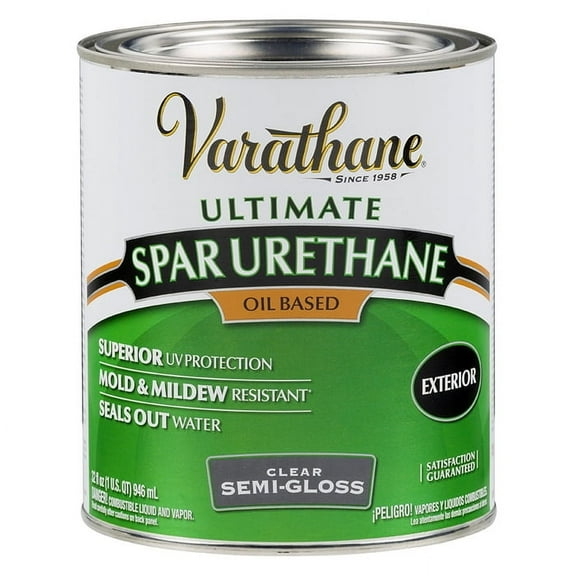 4-Pack of 1 qt Rust-Oleum 9441 Clear Varathane Oil-Based Spar Urethane, Semi-Gloss