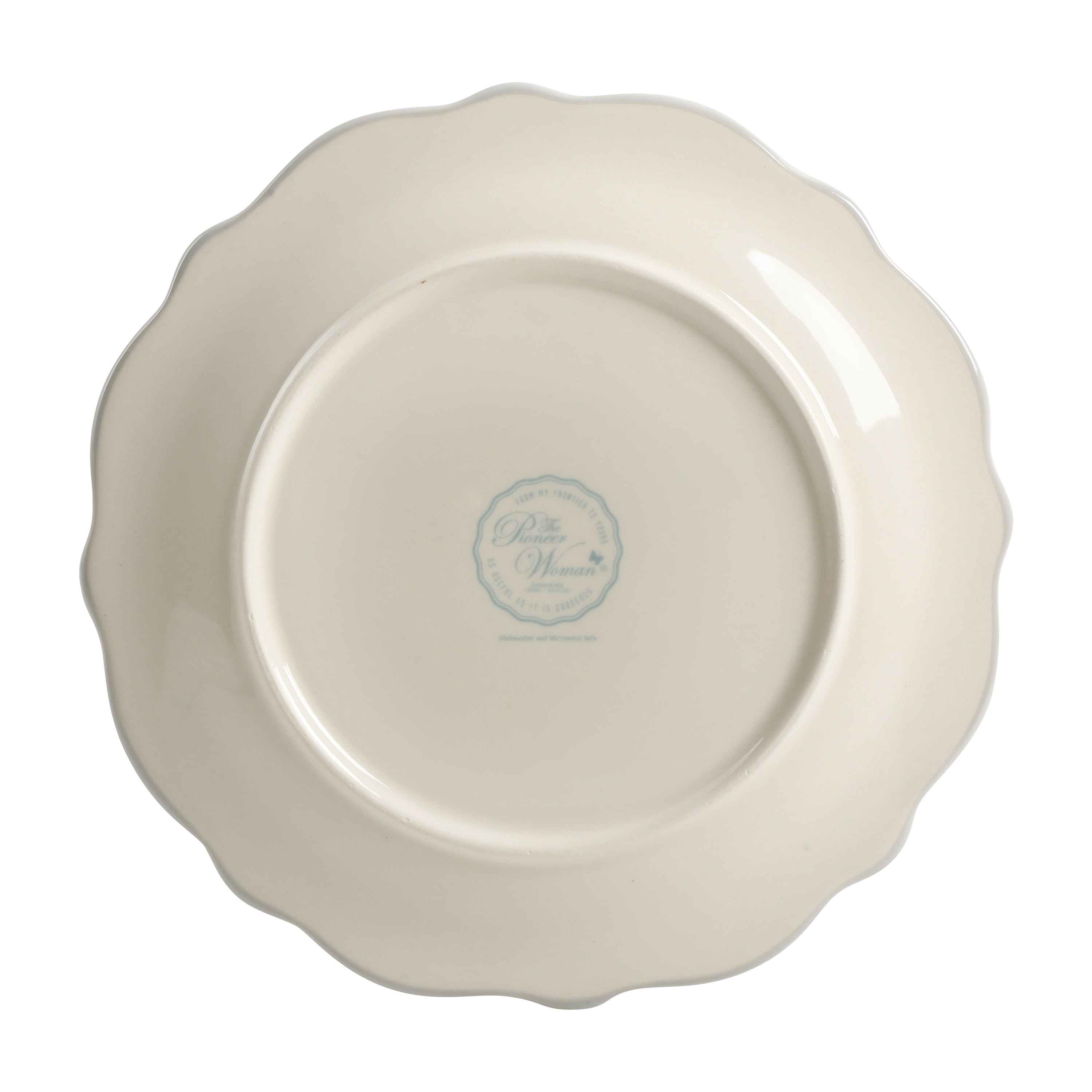The Pioneer Woman Gray Gingham with Pig Decal Appetizer Plate