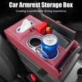 thumbnail image 2 of Center Console Organizer Armrest Storage Box with Cup and Phone Holder, 2 of 8