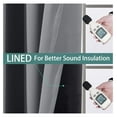 thumbnail image 4 of Gray Full Shading Curtain Panels for Windows, 2 Thick Layers Thermal Insulated Drapes with Black Liner for Living Room(52Wx72L, Grey, 2 Panels), 4 of 9