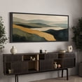 thumbnail image 3 of Large Framed Canvas Wall Art Abstract Mountains Landscape Print for Living Room Decoration - 60"x30" Black Framed, 3 of 8