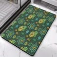 thumbnail image 2 of Elegant Green Floral 20x32 Inch Rug - Modern Washable, Non-Slip Area Rug for Bedroom, Bathroom, Entryway and Laundry Room - Small Distressed Accent Carpet, 2 of 5