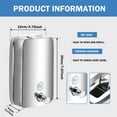 thumbnail image 2 of 4Pcs Commercial Soap Dispenser Stainless Steel 1000ml Wall Mount Manual Liquid Pump Rust Proof Leak Free for Bathroom, 2 of 10