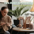 thumbnail image 3 of Hållare för två garnbollar, magnetisk garnhållare för stickning och virkning, trägarnspinnare för virkning, virkningstillbehör, 3 of 5