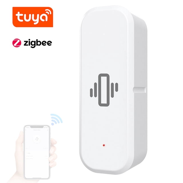 Sensor Zigbee Inteligente para Detección de Vibración y Caída con Alerta en Tiempo Real, Control Remoto por App Tuya, Notificaciones de Batería Baja y Desconexión, Compatible con Puerta de Enlace
