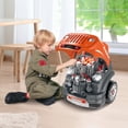 thumbnail image 2 of Qaba Kids Truck Engine Toys for Boys Girls 3 4 5 Years Old, Toddlers Construction Educational Repair Car Tool Set with Light and Sound, Orange, 2 of 10