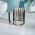 thumbnail image 5 of Striped Plastic Mouthwash Cup - Transparent Bathroom Rinse Cup with Non-Slip Base - Ergonomic Design for Easy Grip & Hassle-Free Cleaning - Perfect for Oral Care Routine, 5 of 6