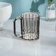 thumbnail image 5 of Portacepillos de dientes de plástico con vaso de enjuague - organizador de baño de 4,33x2,95x3,94 pulgadas, gris rosa marrón azul, base antideslizante, fácil de limpiar, 5 of 6