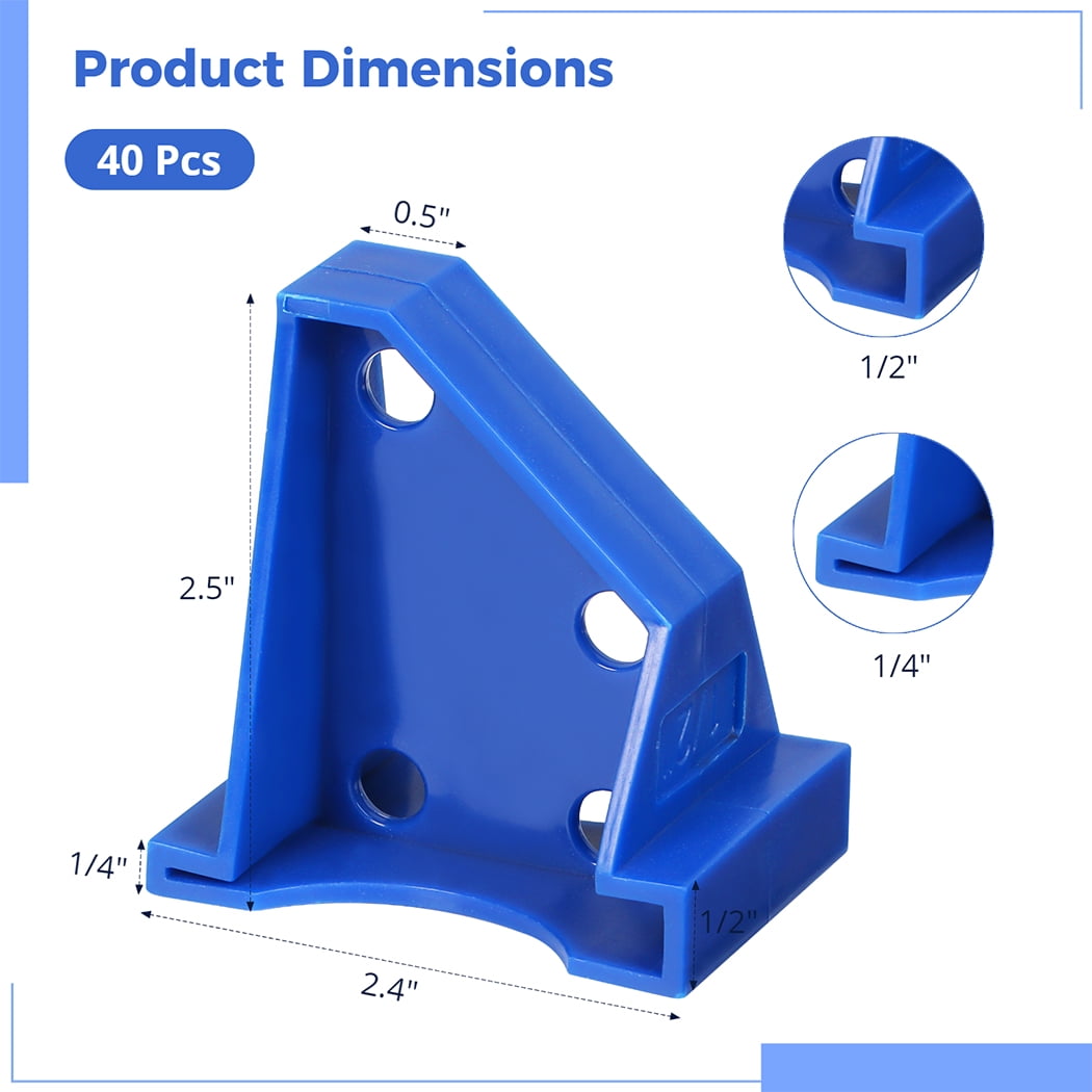 40 Pcs Flooring Spacers, Laminate Wood Flooring Tool Kit with 1/4" & 1/2" Gap, Floor Installation Tools for Wood, Vinyl Plank, Hardwood, Bamboo, LVT, Subfloor Panels