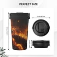 thumbnail image 3 of Goofa Cool Fire Man for Insulated Travel Coffee Mug Spill Proof Leak Proof 16 OZCoffee Tumbler Reusable Coffee Cups with Lids Thermos for Hot and Cold Drink, 3 of 8