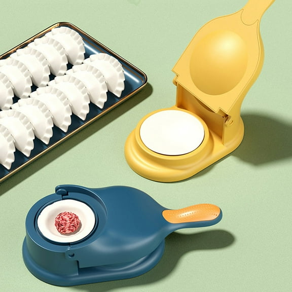 Portable Manual Dumpling Maker, Chinese Dumpling Skin Cutter and Press Mold, Dumpling Press Mould Kitchen Gadget, Army Green