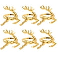 thumbnail image 2 of Dytern Party 6Pcs Decorative Elk Shaped Napkin Rings Buckles Xmas Party Table Napkin Holders Decors, 2 of 11