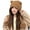 Khaki, variant on Women Winter Sherpa Beanie Hats Knit Ear Flaps Peruvian Cover Ears Fleece Lined Fluffy Ski Snow Hat 3 Pompoms