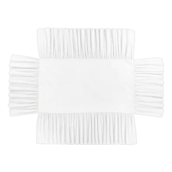 Washranp Crib Ruffle Skirt,Solid Color Soft Breathable Nursery Bedding Dust Pleated Cover for Bedroom