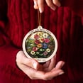 thumbnail image 4 of Hollyhocks Stained Glass Suncatcher Ornament – Text Christmas 2025 Tree Decoration Gift for Family, Friends, Man & Woman, 4 of 6