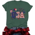 thumbnail image 6 of American Flag Shirts Women 4th of July Graphic Tees Patriotic T-Shirts USA Flag Star Stripe Tops, 6 of 6