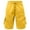 Yellow, variant on J. METHOD Mens Light Comfy Elastic Drawstring Fleece Cargo Sweat Shorts [NEMP07]