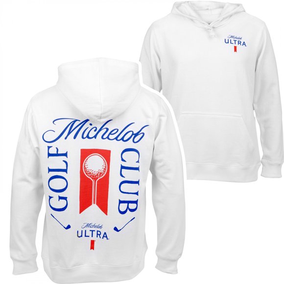 Michelob Golf Club Beige Front and Back Sweatshirt Hoodie-2XLarge
