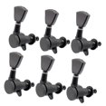 thumbnail image 4 of 6 Unids Sintonizadores de Guitarra Sellados Claves de Clavija de Afinación 6R Clavijeros para Guitarra Eléctrica, Negro,, 4 of 8
