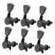 thumbnail image 4 of 6 Unids Sintonizadores de Guitarra Sellados Claves de Clavija de Afinación 6R Clavijeros para Guitarra Eléctrica, Negro,, 4 of 8