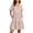 Brown, variant on Womens Flutter Sleeve Striped Dresses with Pockets- Summer Beach Flowy Elastic Waist Casual V Neck Midi Tiered Ruffle Dresses Red Size S-3XL