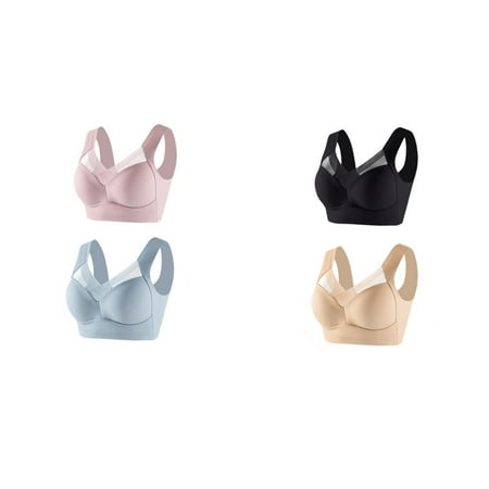 (2-Pack) 2025 New 2Pc Women s Large Strapless Womens Plus Size Bras Lace Tank Top Underwear Comfort Bras for Women Thin Side Fold Side Women Sports Bra Pack Gather Adjustable Bra
