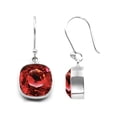 thumbnail image 4 of Aretes Zvezda Cushion color Scarlet plata .925 gancho Zvezda ZAR-CSH12-SCA-G, 4 of 4