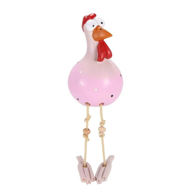kurtrusly Décoration de Jardin Coq Figurine de Cour Coq Résine Poulet Décoration de Jardin Statue de Cour Coq Ornement de Cour Figurine Animale Imperméable Décoration Extérieure