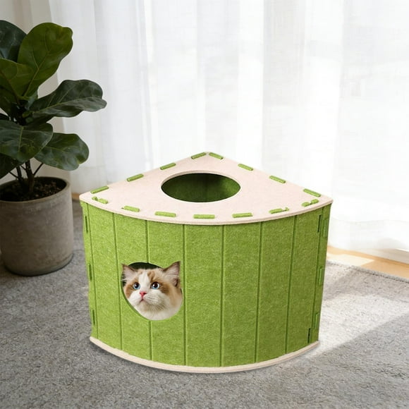 Comfortable Fan-Shaped Cats Bed Villa All-Season Enclosed Large Multi-Cats Warm And Scratch-proof Pet Bed Deep Sleep Bed