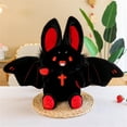 thumbnail image 3 of Piezas Peluche de Conejo de murciélago Blanco y Negro, Lindo Conejito de Peluche con ala de murciélago Volr,12 Pulgadas, Regalo para Acción de Gracias (2 Piezas: Conejo Negro y Blanco), 3 of 3