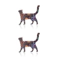 thumbnail image 3 of sweethay Broches Gato de dibujos animados Acrílico Estilo vintage Pin de solapa Clips Ropa M2 M2 2Conjunto, 3 of 6
