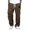 Brown, variant on Mens Casual Knit Pants Loose Straight Leg Drawstring Waist Comfort Trousers