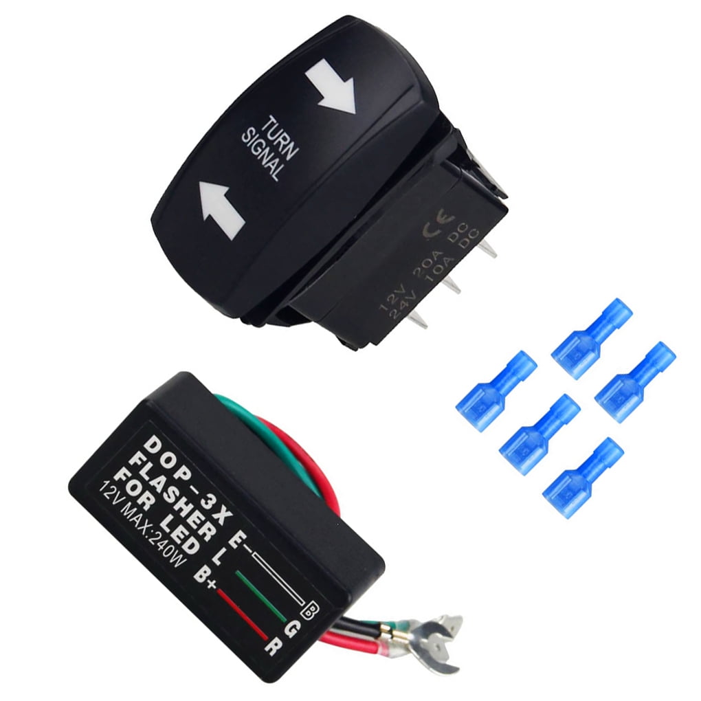 Jygee ATV UTV SUV Turn Signal Rocker Switch Kit Universal 12V Vehicle