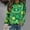 Green 10, variant on Aobny Oversized Shirts for Women Clovers St Patrick's Tops Pullover Long Sleeve Green Crew Neck Funny Christmas Shirts,L