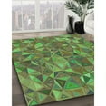 thumbnail image 3 of Ahgly Company Machine Washable Indoor Rectangle Transitional Pea Green Area Rugs, 2' x 3', 3 of 7