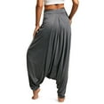 thumbnail image 7 of GZWYHT Yoga Pants Women,Harem Pants,Women Plus Size Solid Color Casual Loose Pants Yoga Pants Women Trousers Harem Pant,High Waisted Pants,Pants for Women,Leather Pants,Grey,XL, 7 of 7