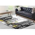 thumbnail image 2 of Yellow Taxi Rug, Street View of New York Rugs, Luxury Rugs, Romantic Couple Rug, 3D Printeds Rug, View Rug, Valentine Gift, Gray Yellow Rug, 2.6'x6.5' - 80x200 cm, 2 of 9