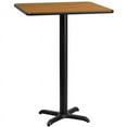 thumbnail image 4 of 30" Square Natural Laminate Table Top With Bar Height X Base - Bar Height Restaurant Table, 4 of 4