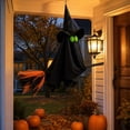 thumbnail image 6 of Orangide Outdoor Halloween Decoration Hanging Ghost Witch, 28 In Large Hanging Flying Ghost on Broomstick with Witch Hat Lighted, Ghost Decor for Porch Yard Tree, 6 of 6