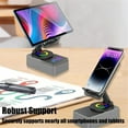thumbnail image 2 of Wireless Induction Audio Bluetooth Speaker, Bluetooth Audio Power Bracket, 5 in1 Phone Holder Emergency Rechargeable (1500mAh) with Colorful Ambient Light for Tablet iPhone Android (Black), 2 of 6