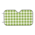 thumbnail image 6 of Lsque White Green Plaid Car Windshield Sun Shade | Accordion Folding Style Auto Shade for Car Truck SUV Van | Blocks UV Rays Sun Visor Protector | Small, 6 of 7