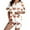 A-White530, variant on XIAONU Womens Thanksgiving Pajama Set Short-Sleeve Top & Shorts Sleepwear Comfy Casual Home Wear Set