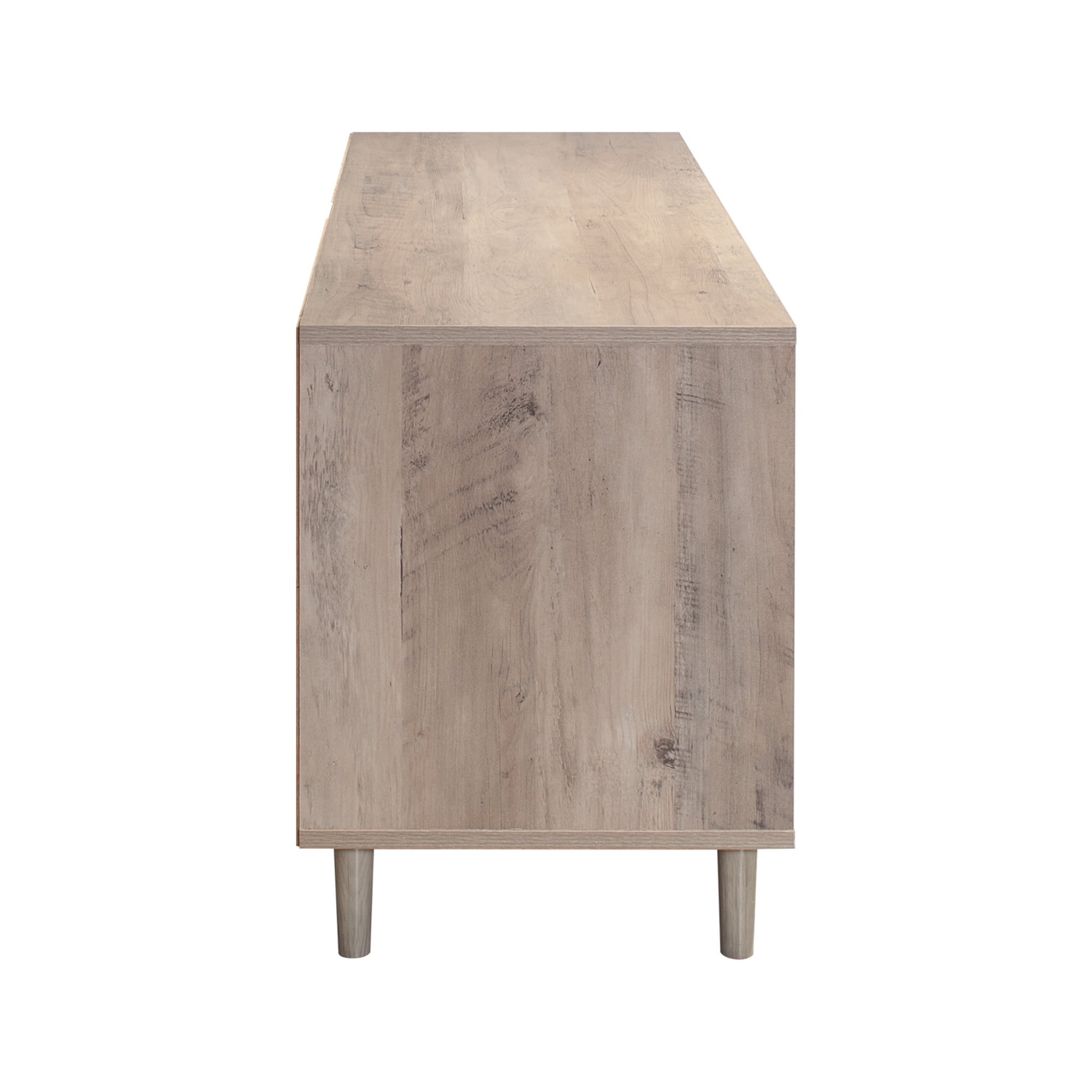 Kadyn MDF TV Stand, Modern Entertainment Center with 2 Drawer and Open Shelves, TV Console Table for TVs up to 55" , Oak
