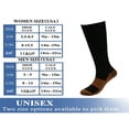 thumbnail image 4 of OUSITAID 3 Paires de Bas de Compression Purs et Confortables pour Infirmières Course Randonnée Récupération et Vols - Favorise la Circulation Sanguine Amincissant et Soutien Anti-Fatigue Rayure Pomme Couleur Unie, 4 of 5