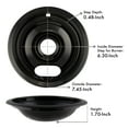 thumbnail image 6 of Range Kleen P10124XN Style A 4 Pack Heavy Duty Black Porcelain Drip Bowls, 6 of 7