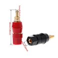 thumbnail image 2 of Audio Terminal Banana Plug Red Black Connector Amplifier Binding Post Speaker Jack Electrical Equipment Connector Red, 2 of 4